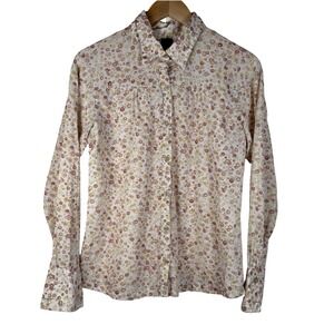 PATAGONIA Long Sleeve Button Up‎ Women's Size 10 Lightweight Organic Cotton NWOT